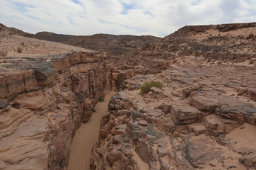 View of the colored canyon in Egypt