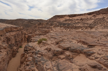 View of the colored canyon in Egypt