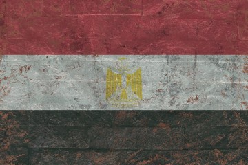 Egypt flag texture  on wild shale