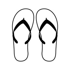 flip flops isolated icon vector illustration design