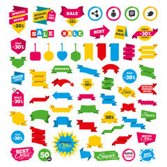 Fototapeta premium Human person and share icons. Speech bubble.