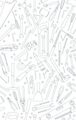 Working tools linear seamless pattern