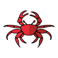 crab sealife isolated icon vector illustration design