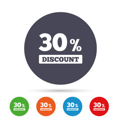30 percent discount sign icon. Sale symbol.