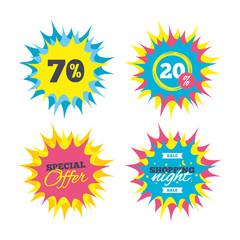 70 percent discount sign icon. Sale symbol.