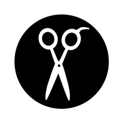 hairdresser scissors isolated icon vector illustration design