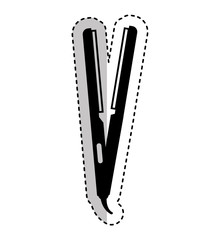 hairdresser iron isolated icon vector illustration design