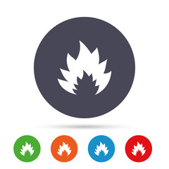 Fire flame sign icon. Heat symbol.