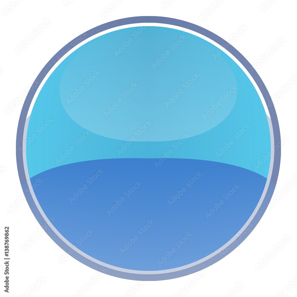 Wall mural Bouton rond bleu