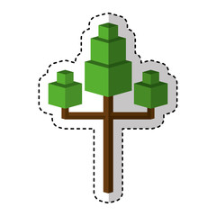 tree plant isometric icon vector illustration design
