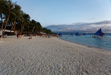 Beach scene in Boracay Philippines