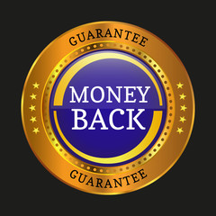 Money back guarantee label
