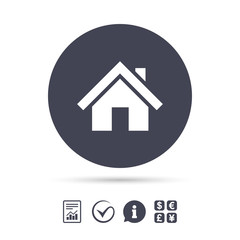 Home sign icon. Main page button. Navigation.