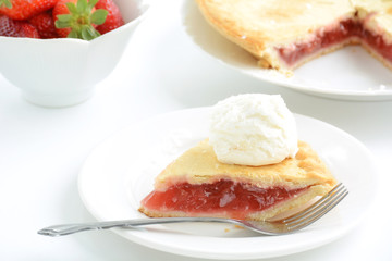 Strawberry rhubarb pie