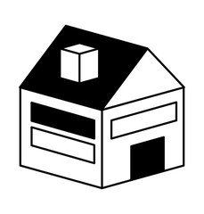 house isometric isolated icon vector illustration design