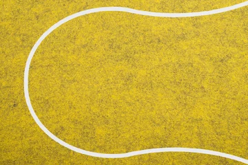 Foto op Plexiglas Close up on tennis ball texture, sport background. © michelaubryphoto
