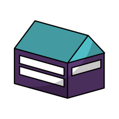 house isometric isolated icon vector illustration design