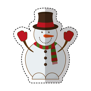 snowman character isolated icon vector illustration design