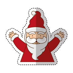 santa claus character icon vector illustration design