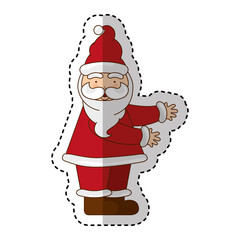 santa claus character icon vector illustration design