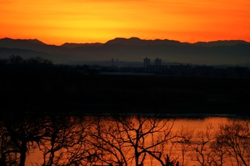 背景素材/美しい朝焼け