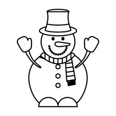 snowman character isolated icon vector illustration design