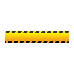 yellow caution tape icon, vector illustraction design image