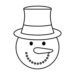 snowman character isolated icon vector illustration design