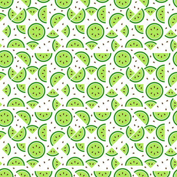 Seamless green apple pattern background, tasty looking fruit endless texture
