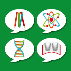 back to school set suplies vector illustration design