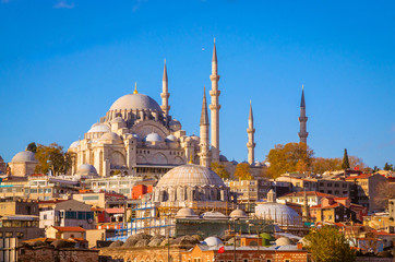 Fototapeta na wymiar Suleymaniye mosque in Istanbul, Turkey