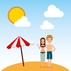 person on vacations holidays vector illustration design