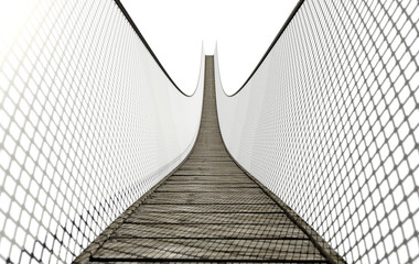 Rope Bridge On White