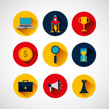 business startup concept icons vector illustration design