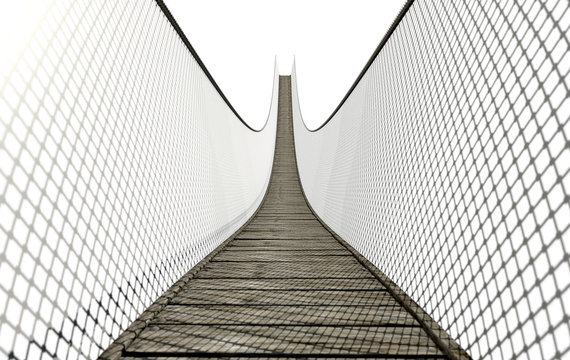Rope Bridge On White