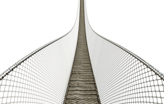 Rope Bridge On White