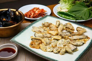 Korean style Oyster Pancake