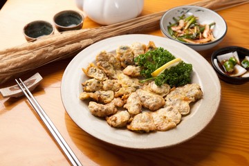 Korean style Oyster Pancake