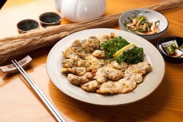 Korean style Oyster Pancake