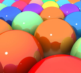 3d colorful glossy balls