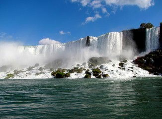 Niagara, wodospad, woda, niebo