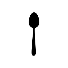Fotobehang sticker contour spoon icon, vector illustraction design image © grgroup