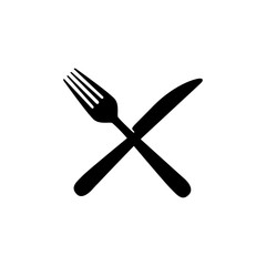 sticker contour knife and fork icon, vector illustraction design image