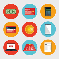 electronic commerce set icons vector illustration design