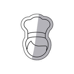 figure face chef with his hat icon, vector illustraction design
