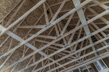 Wooden roof frame