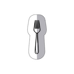 sticker figure fork icon, vector illustraction design image