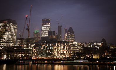 Fototapeta na wymiar city of London one of the leading centres of global finance, UK