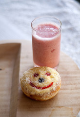strawberries and donuts