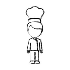 contour man chef icon, vector illustraction design image